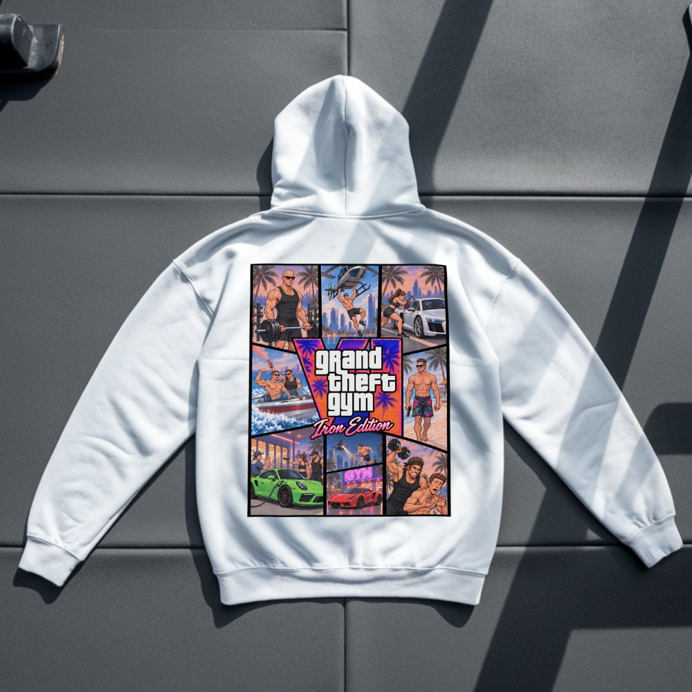 Grand Theft Gym GTA Iron Edition Hoodie