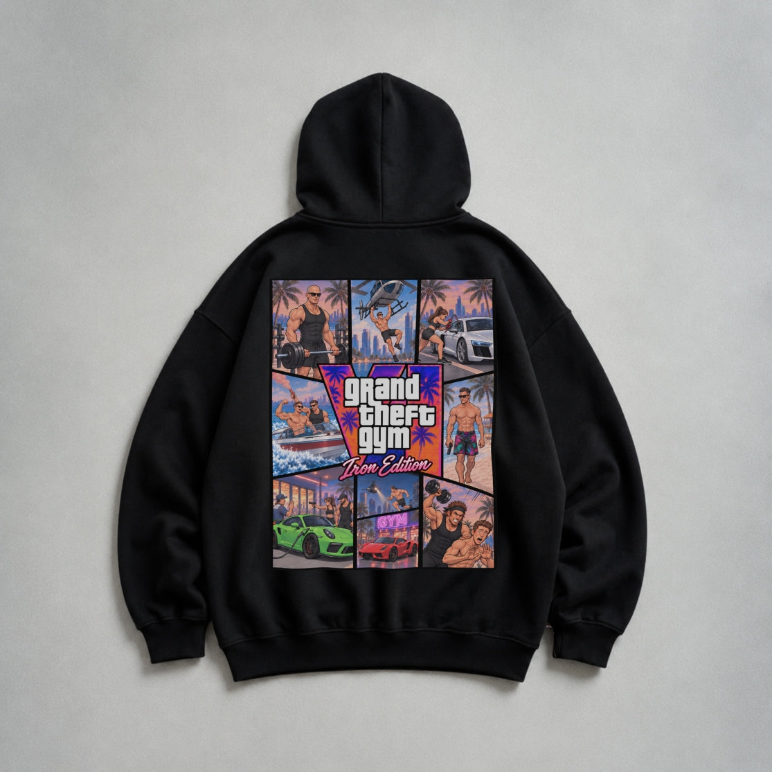 Grand Theft Gym GTA Iron Edition Oversize Hoodie