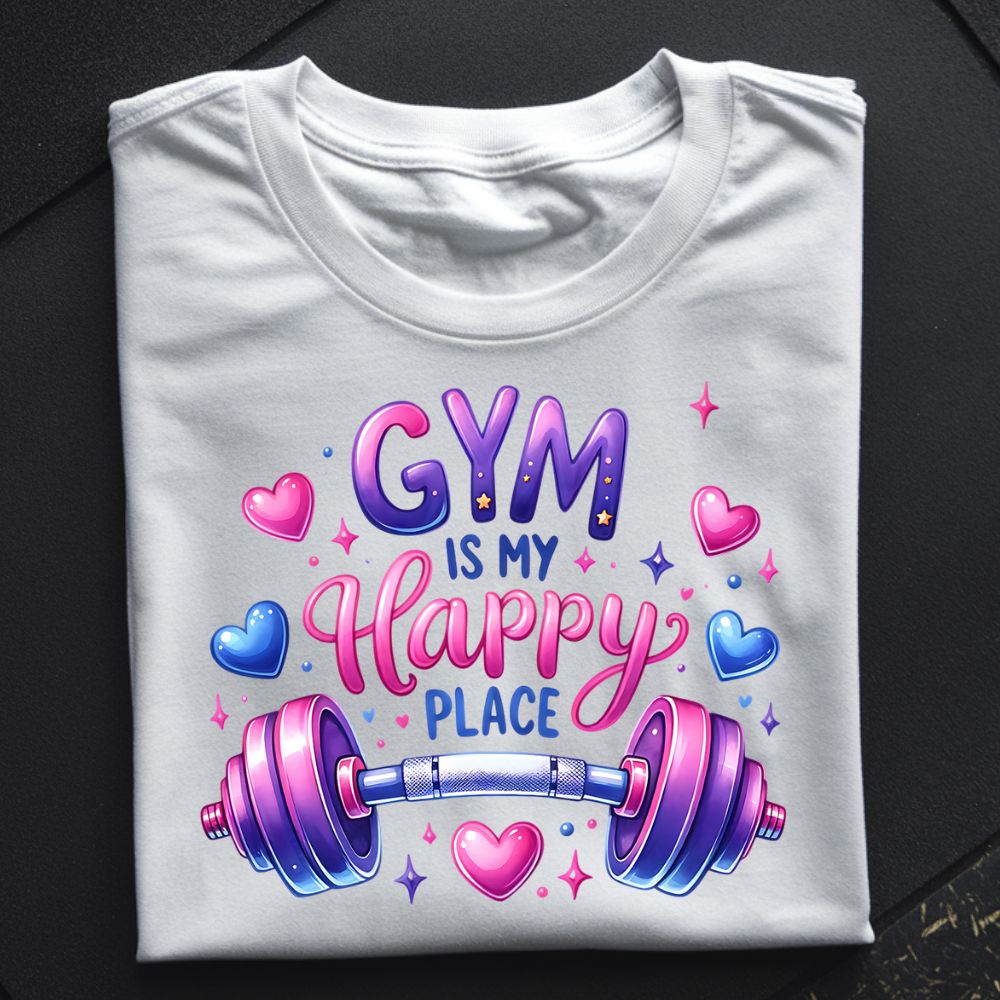 Gym Is My Happy Place Oversize Shirt