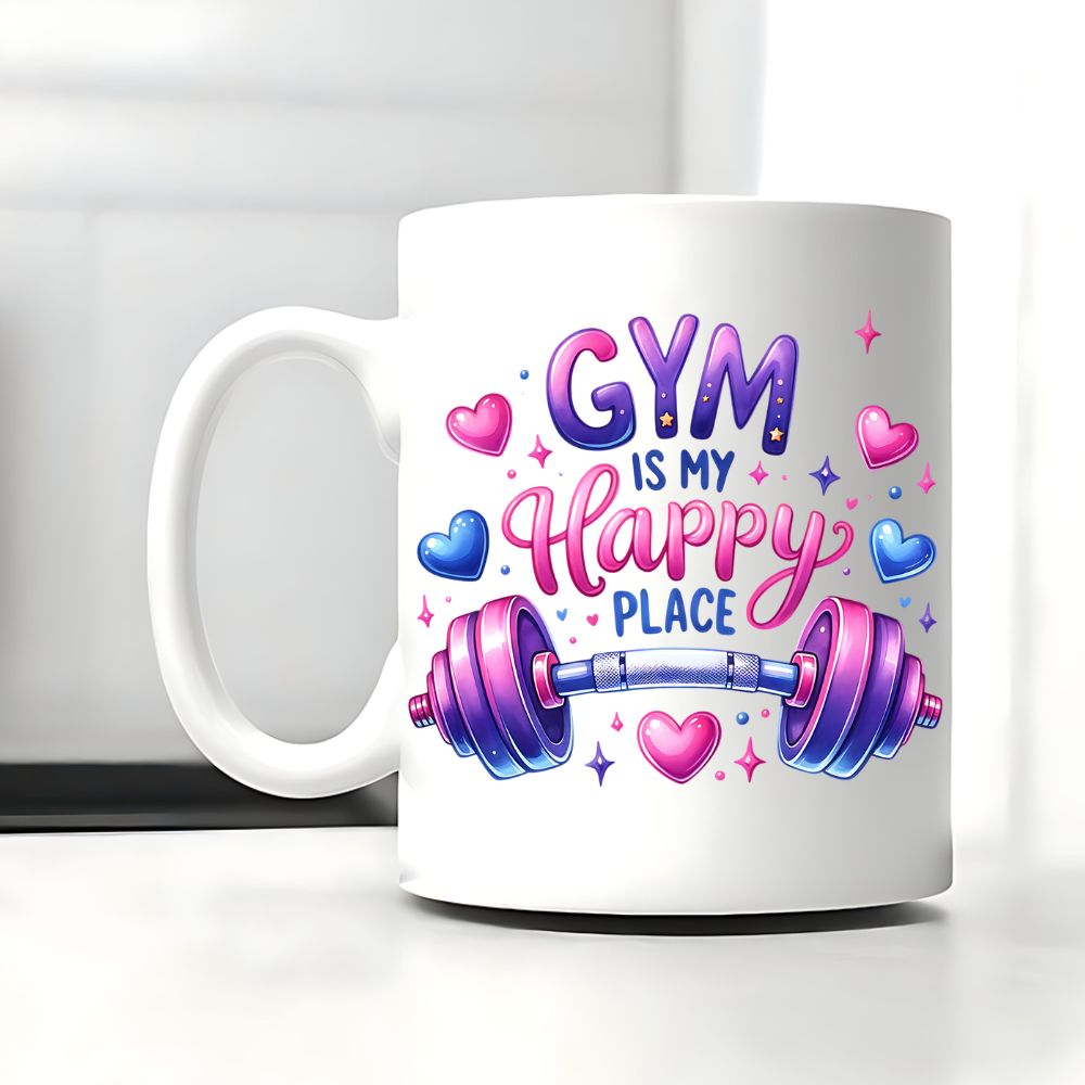 Gym Is My Happy Place Tasse