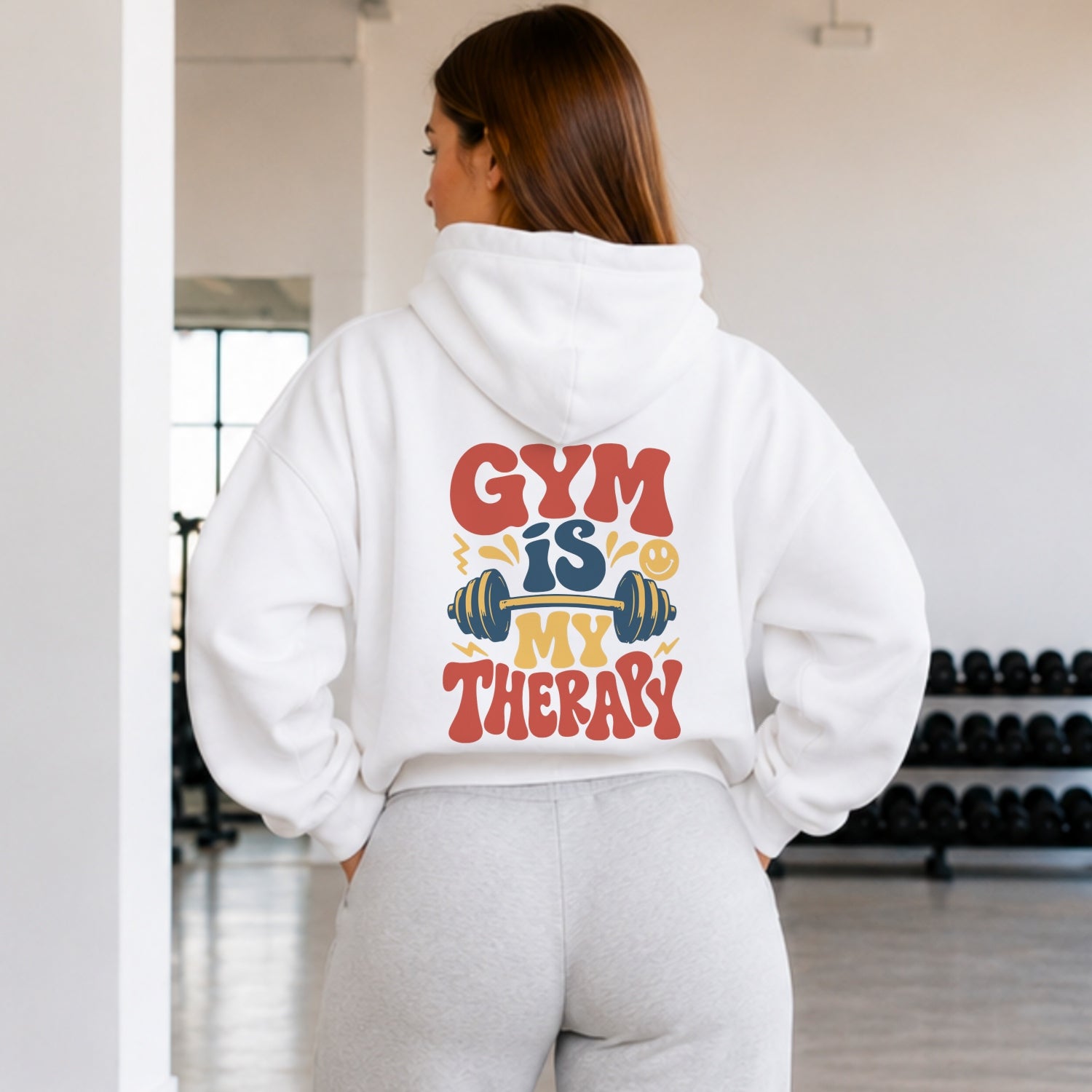 Gym Is My Therapy Oversize Hoodie