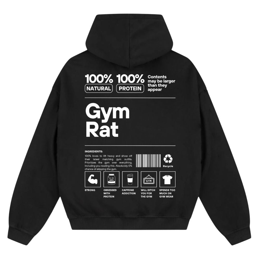 Gym Rat Oversize Zipper Hoodie