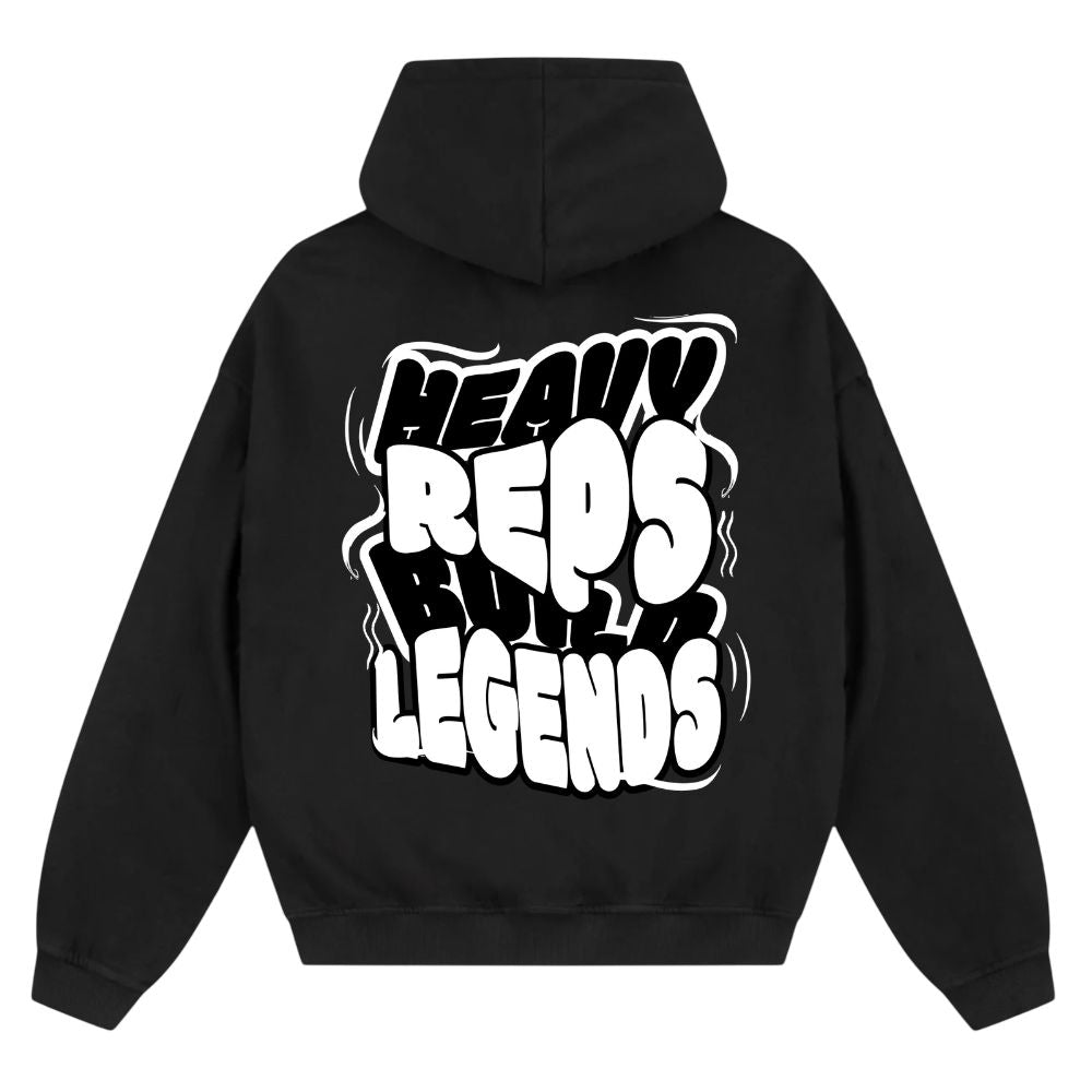 Heavy Reps Build Legends Oversize Zipper Hoodie