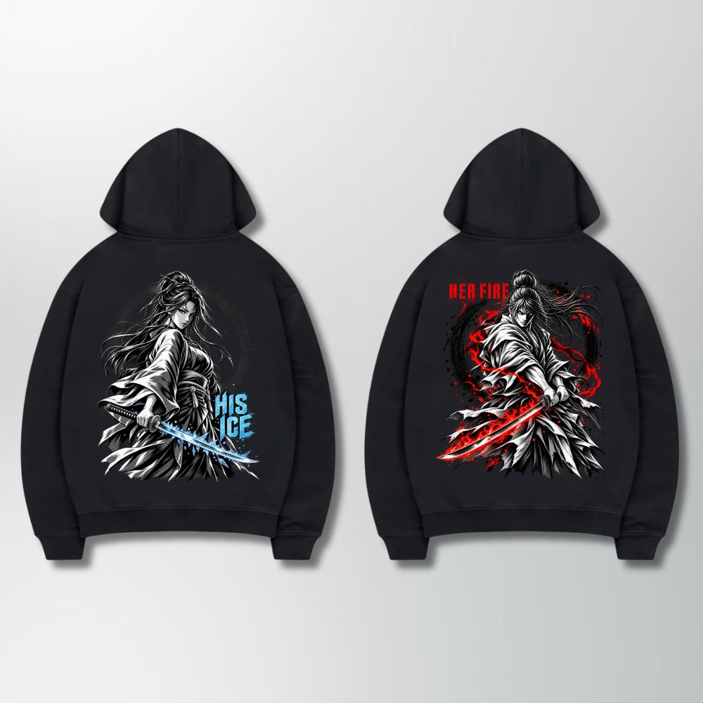 Fire & Ice Couple Hoodie