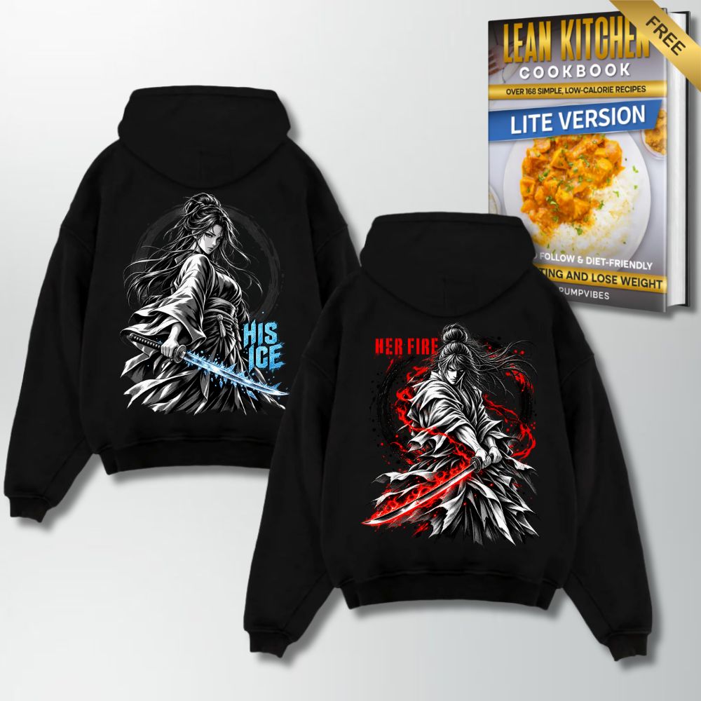 Fire & Ice Couple Oversize Hoodie