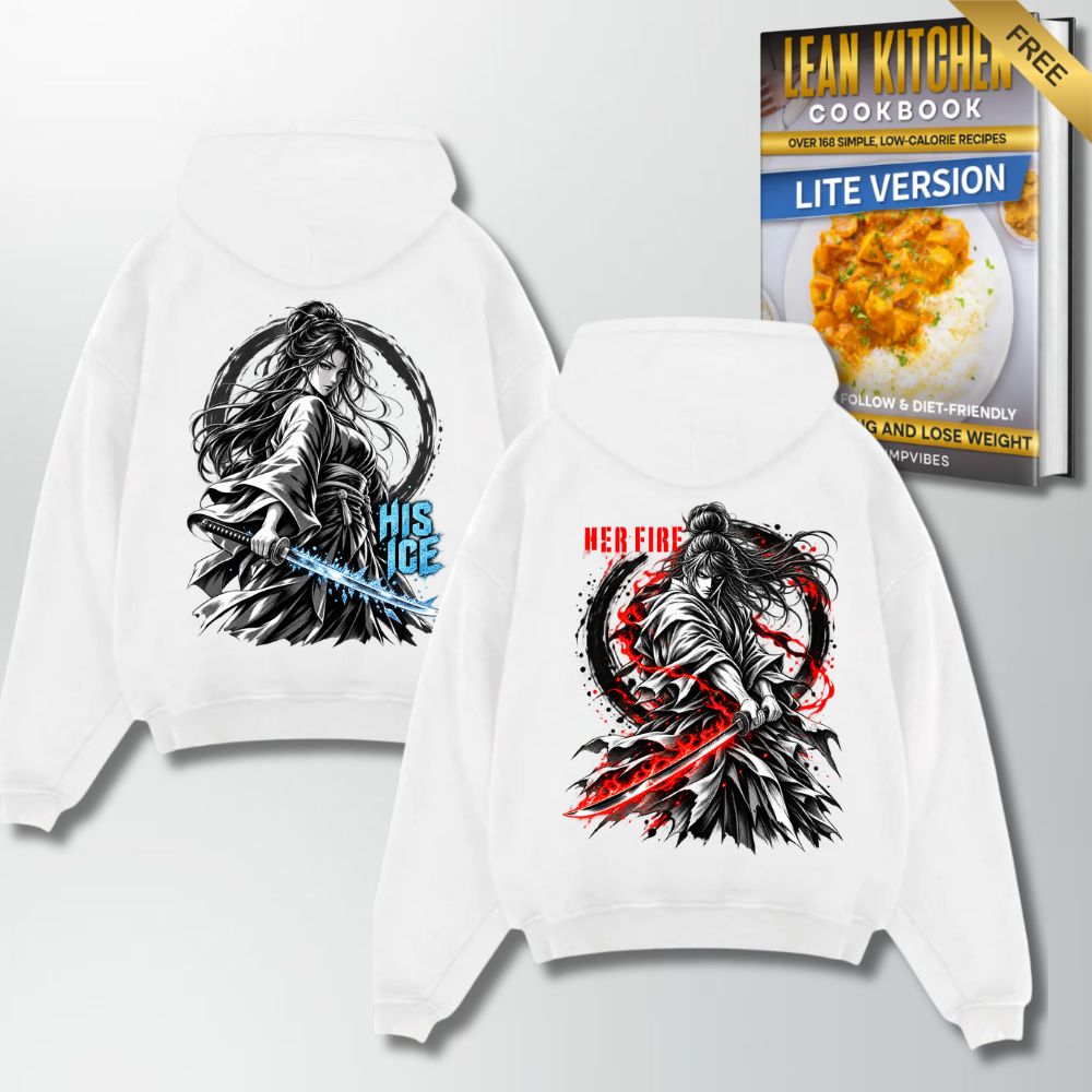 Fire & Ice Couple Oversize Hoodie