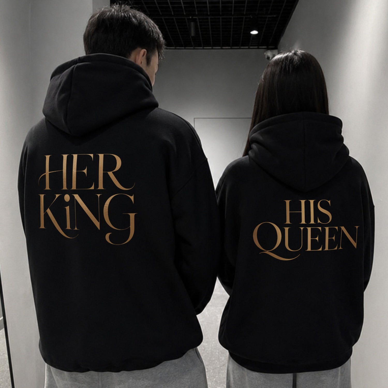 Her King And His Queen Couple Hoodie