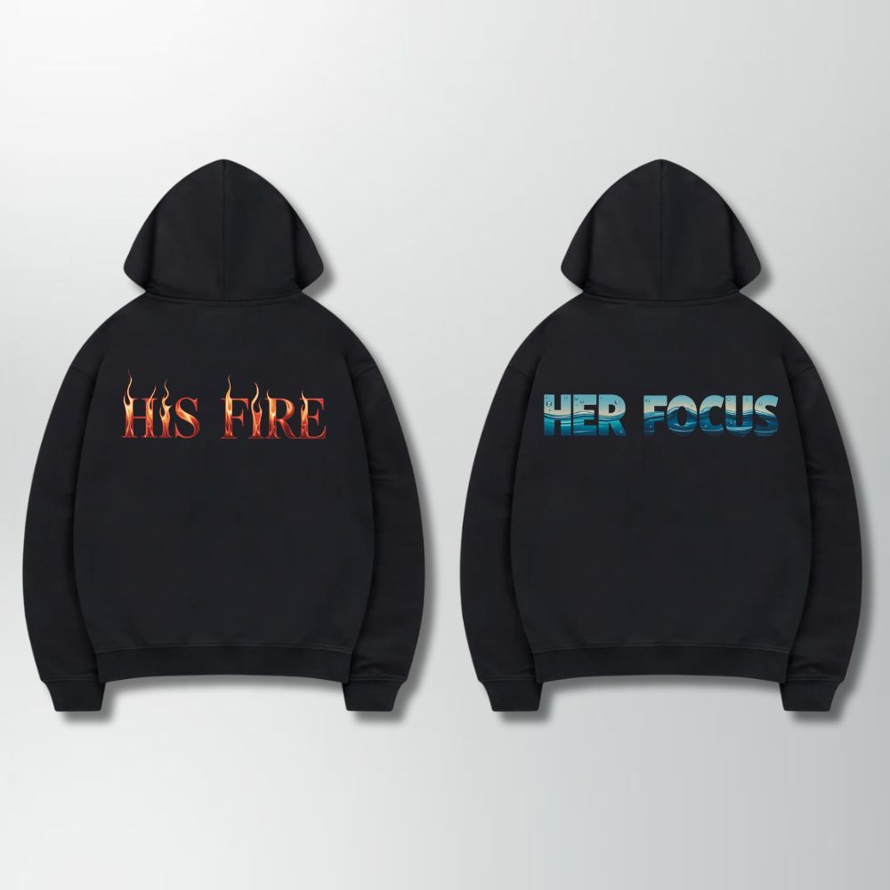His Fire And Her Focus Couple Hoodie