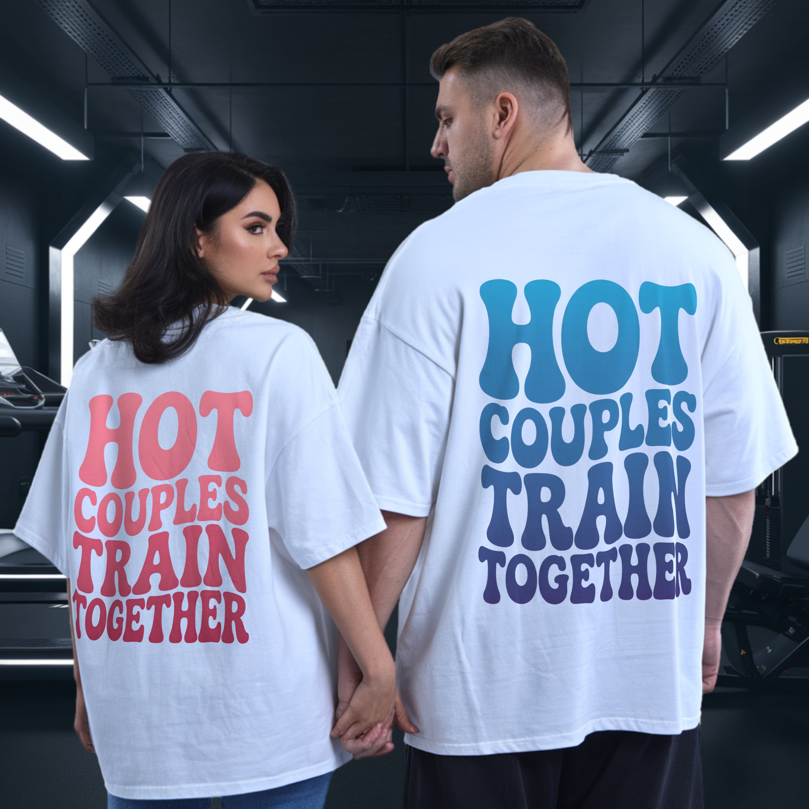 Hot Couples Train Together Oversize Shirt