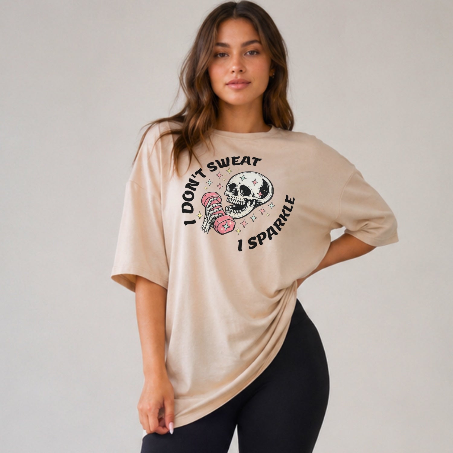 I Don't Sweat I Sparkle Oversize Shirt