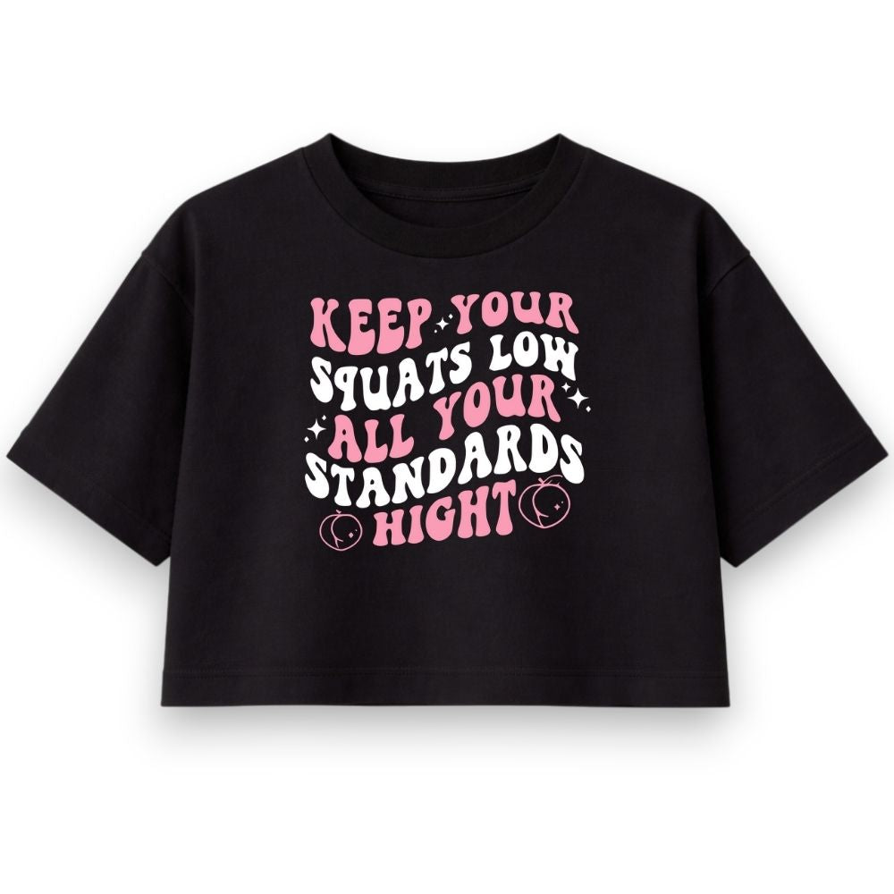 Low Squats Oversize Crop Top