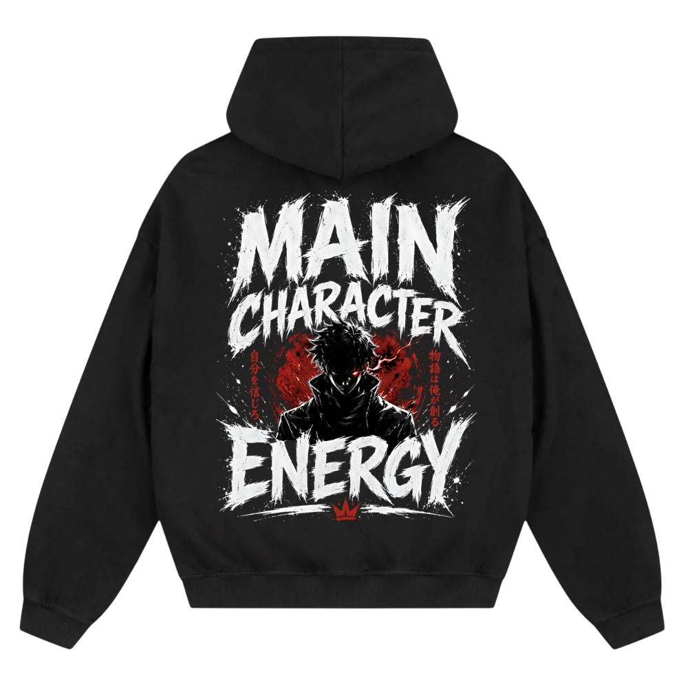 Main Character Energy Oversize Zipper Hoodie