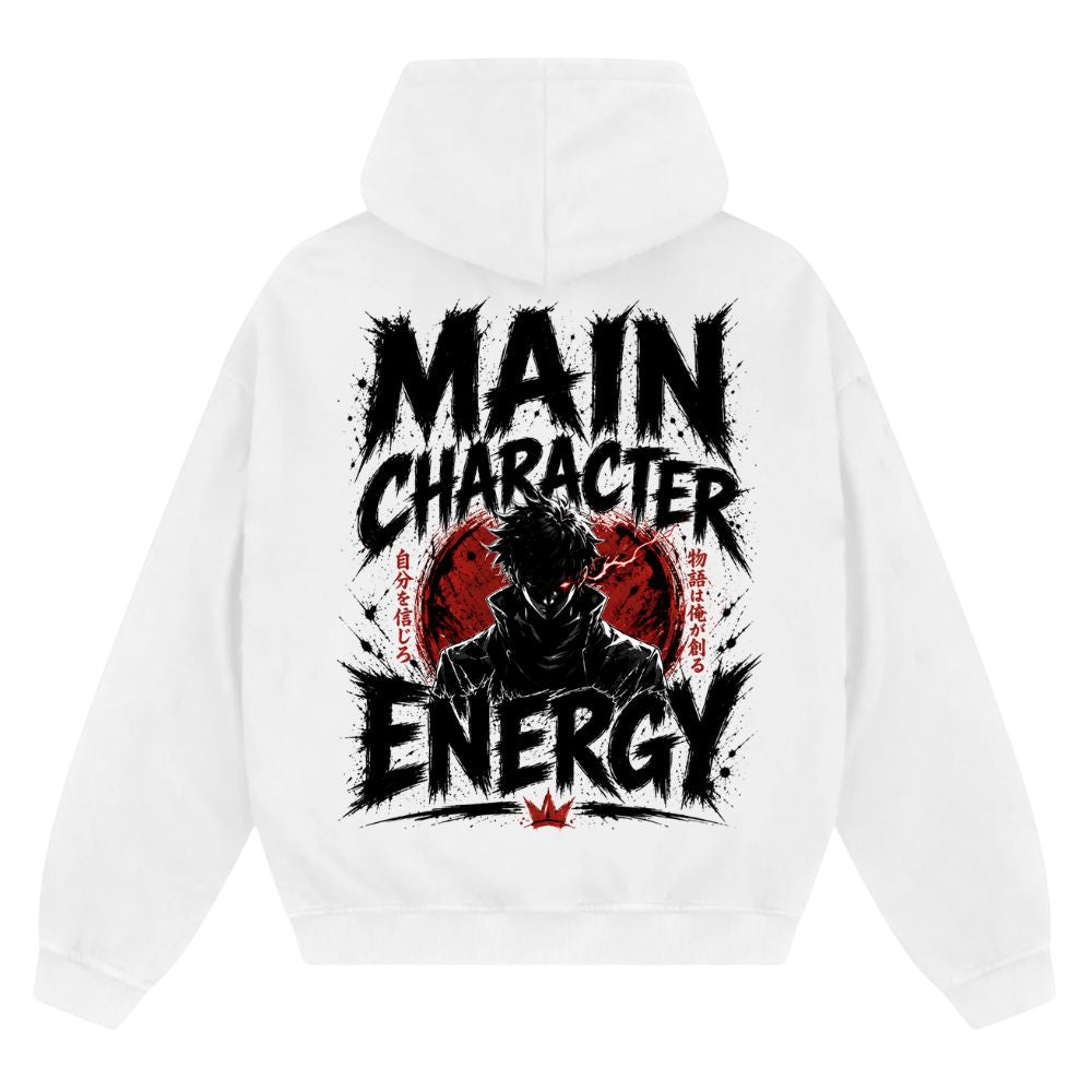 Main Character Energy Oversize Zipper Hoodie