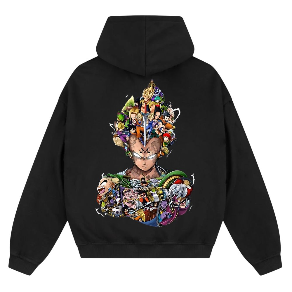 Majin Vegeta Oversize Zipper Hoodie