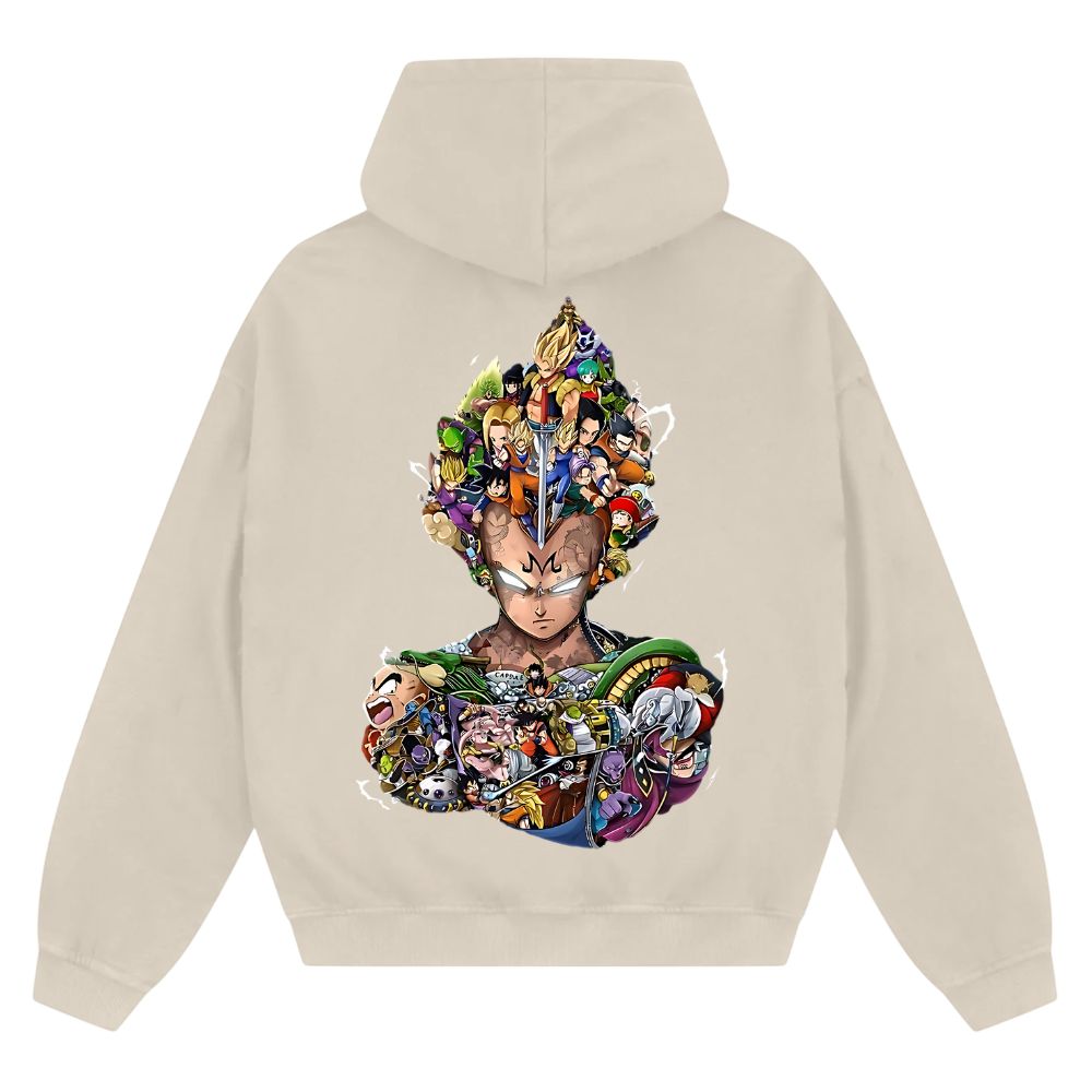 Majin Vegeta Oversize Zipper Hoodie