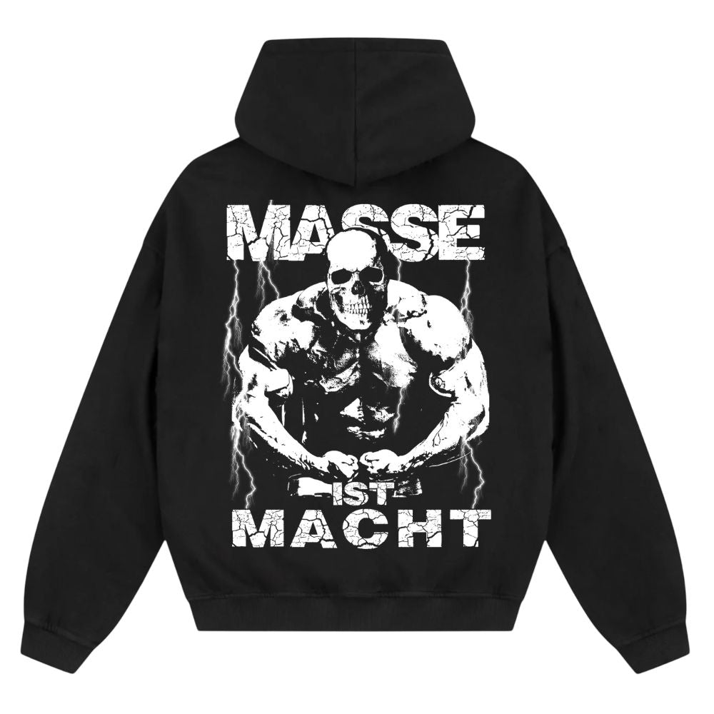 Masse Ist Macht Oversize Zipper Hoodie