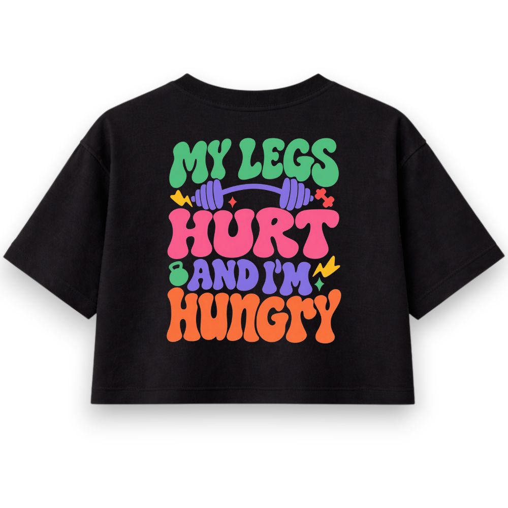 My Leg's Hurt And I'm Hungry Oversize Crop Top