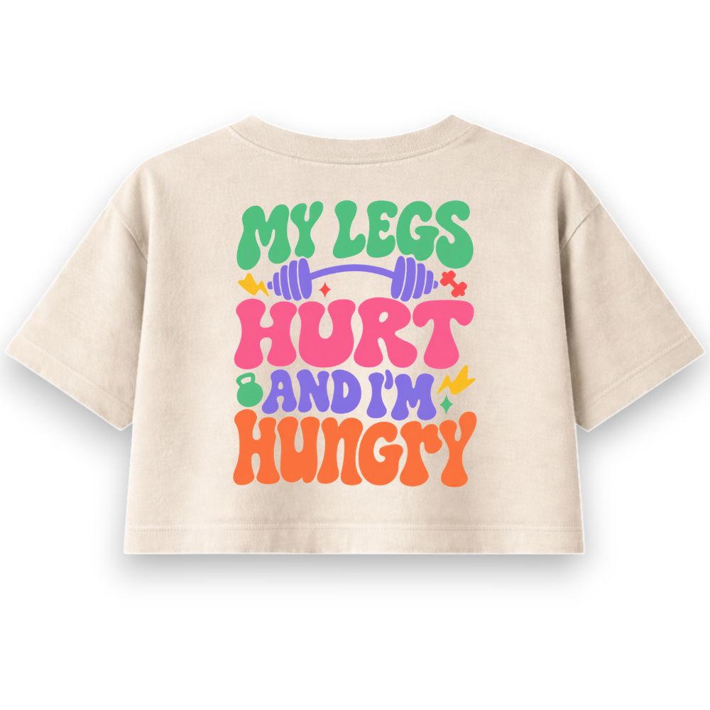 My Leg's Hurt And I'm Hungry Oversize Crop Top