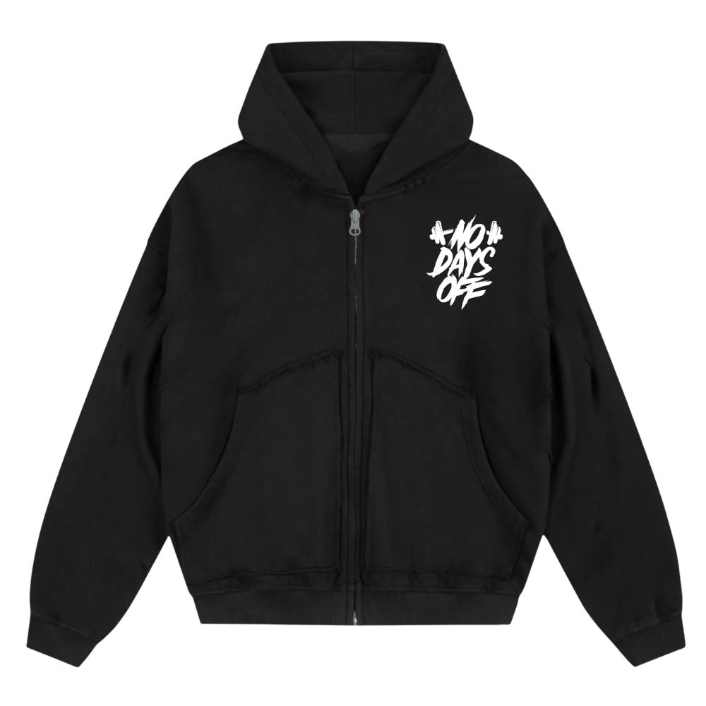 No Days Off Oversize Zipper Hoodie