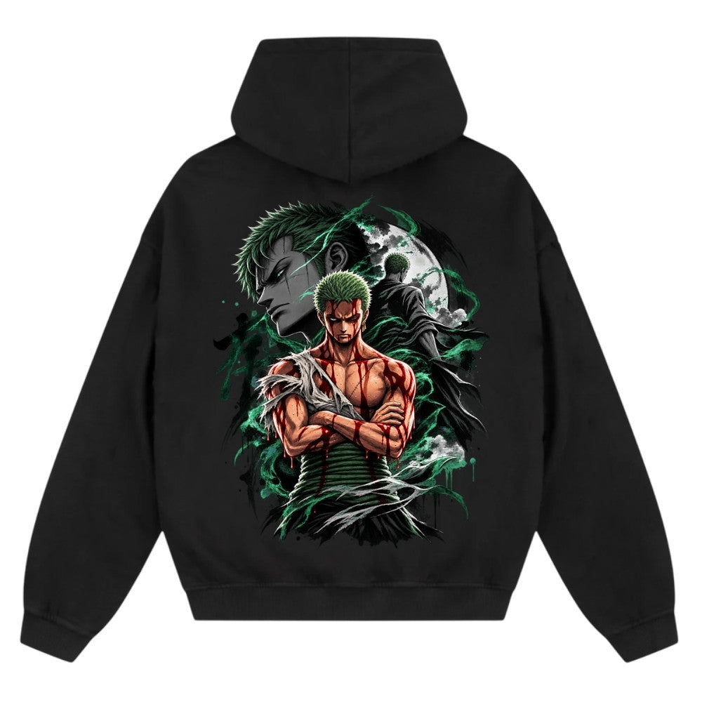 Nothing Happened Oversize Zipper Hoodie Schwarz