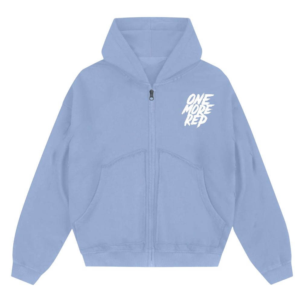 One More Rep Oversize Zipper Hoodie