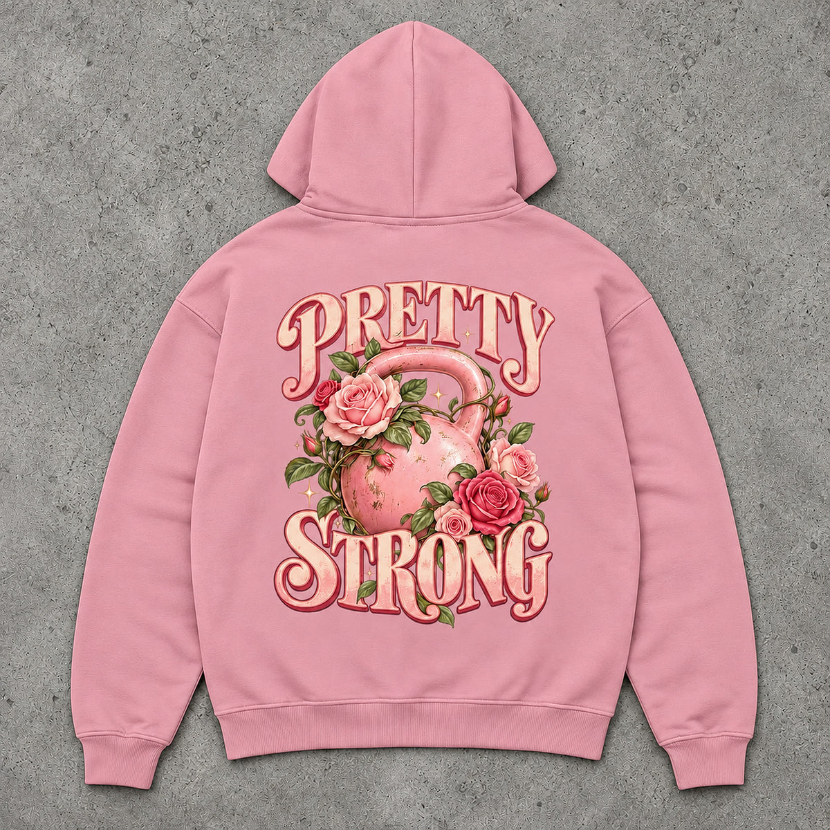 Pretty Strong Premium Hoodie Pink Backprint