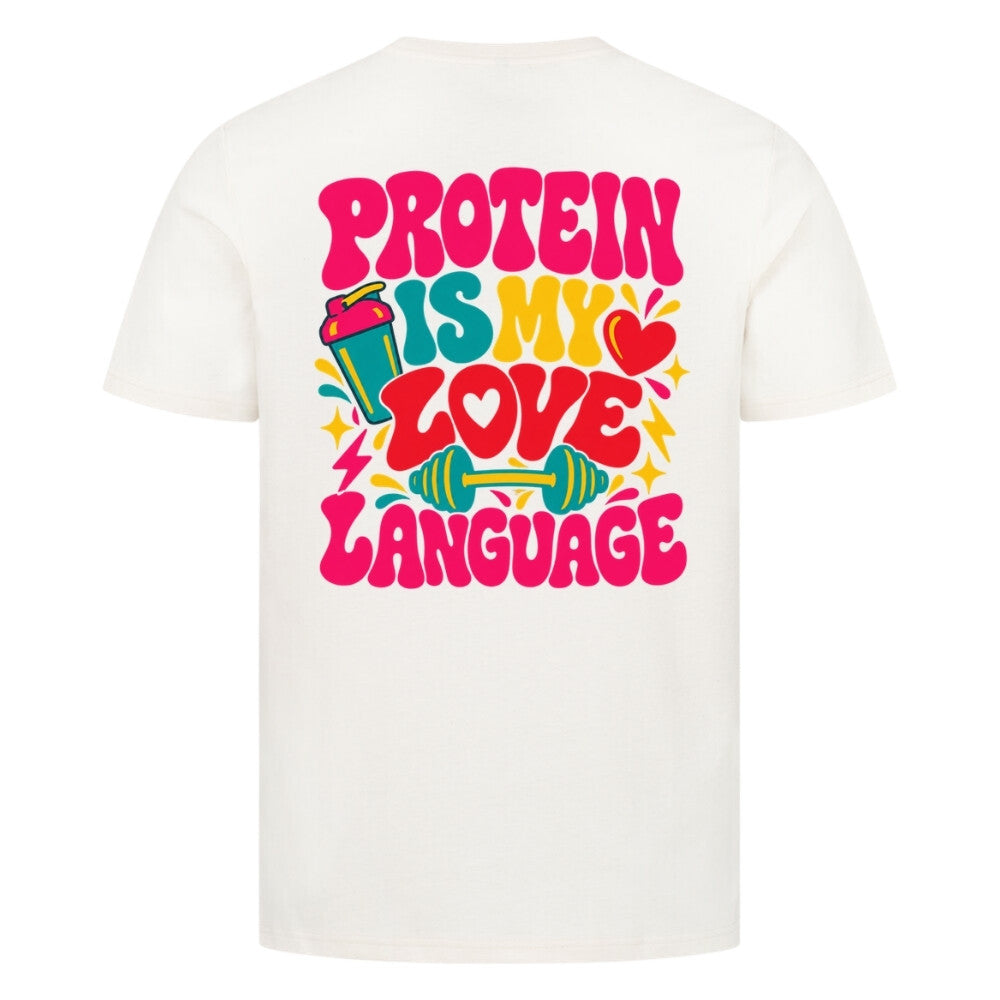 Protein Is My Love Language Premium Shirt Cream