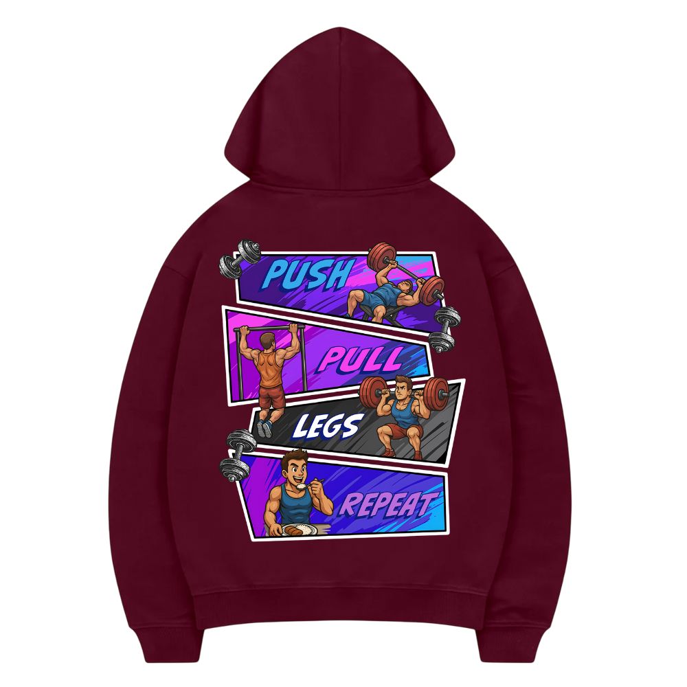 Push Pull Legs Repeat Hoodie