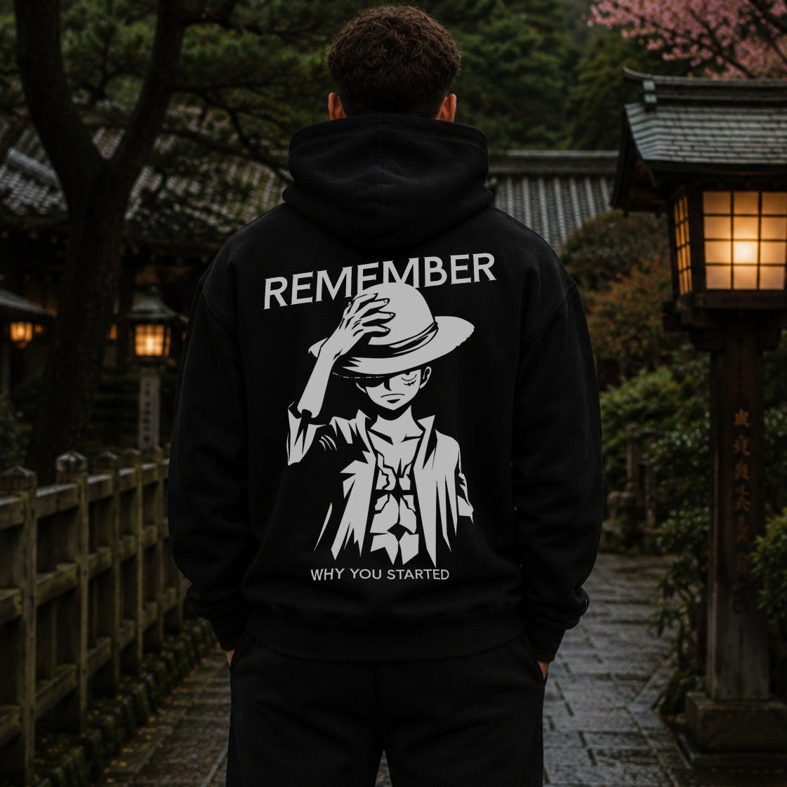 Remember Why You Started Ruffy Pirate Oversize Hoodie