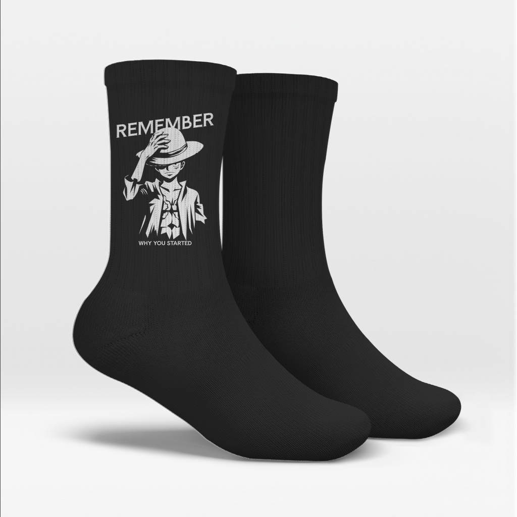 Remember Why You Started Ruffy Pirate Socken