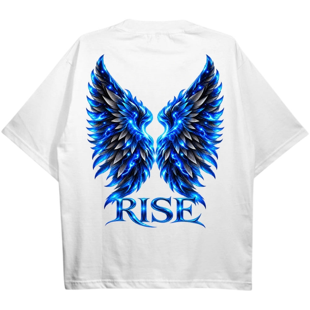 RISE Oversize Shirt Weiß Backprint