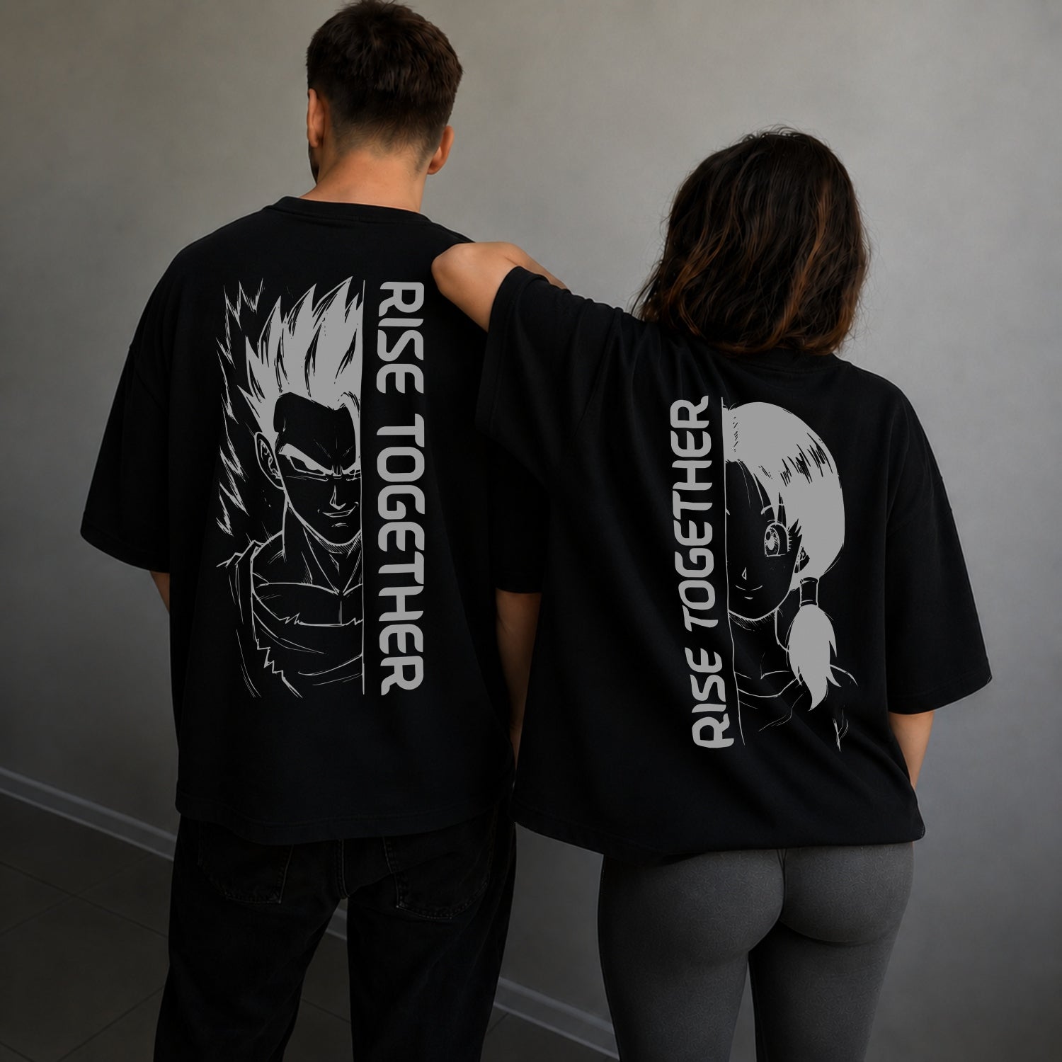 Rise Together Gohan Videl Couple Oversize Shirt