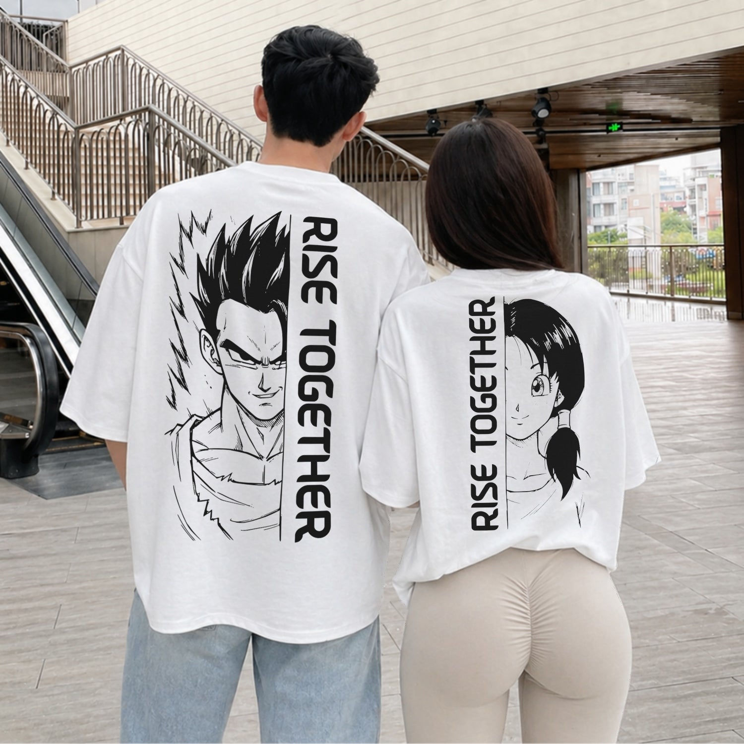 Rise Together Gohan Videl Couple Oversize Shirt