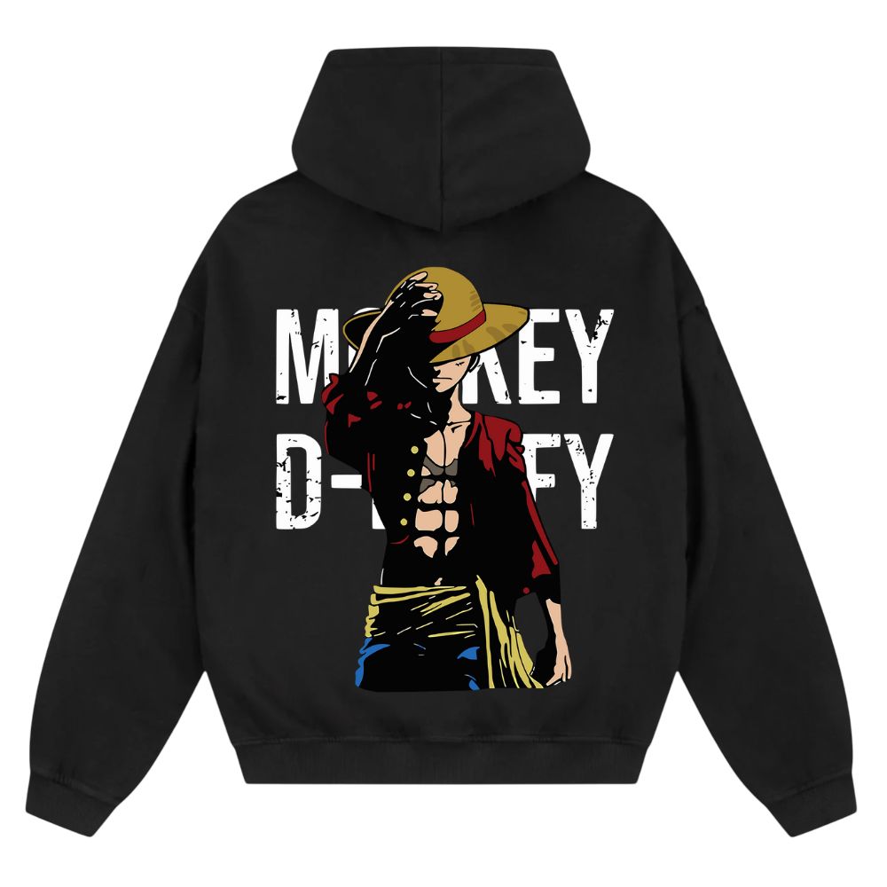 Ruffy Oversize Zipper Hoodie