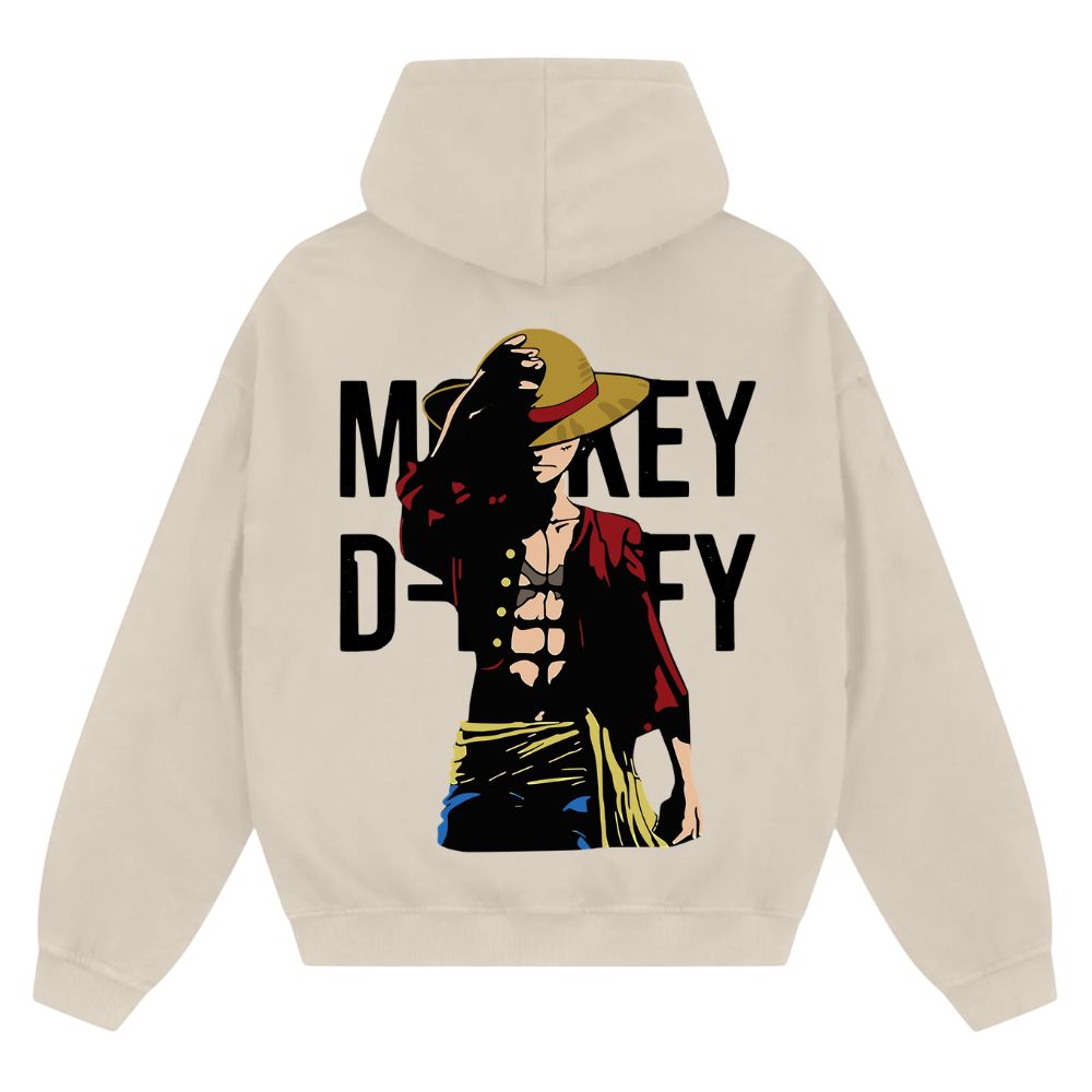 Ruffy Oversize Zipper Hoodie