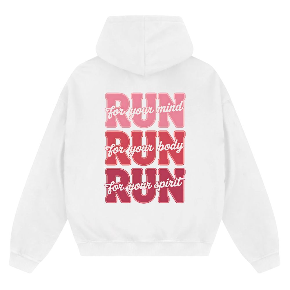 Run Oversize Zipper Hoodie