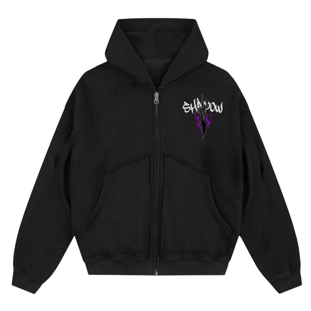 Shadow Monarch Oversize Zipper Hoodie