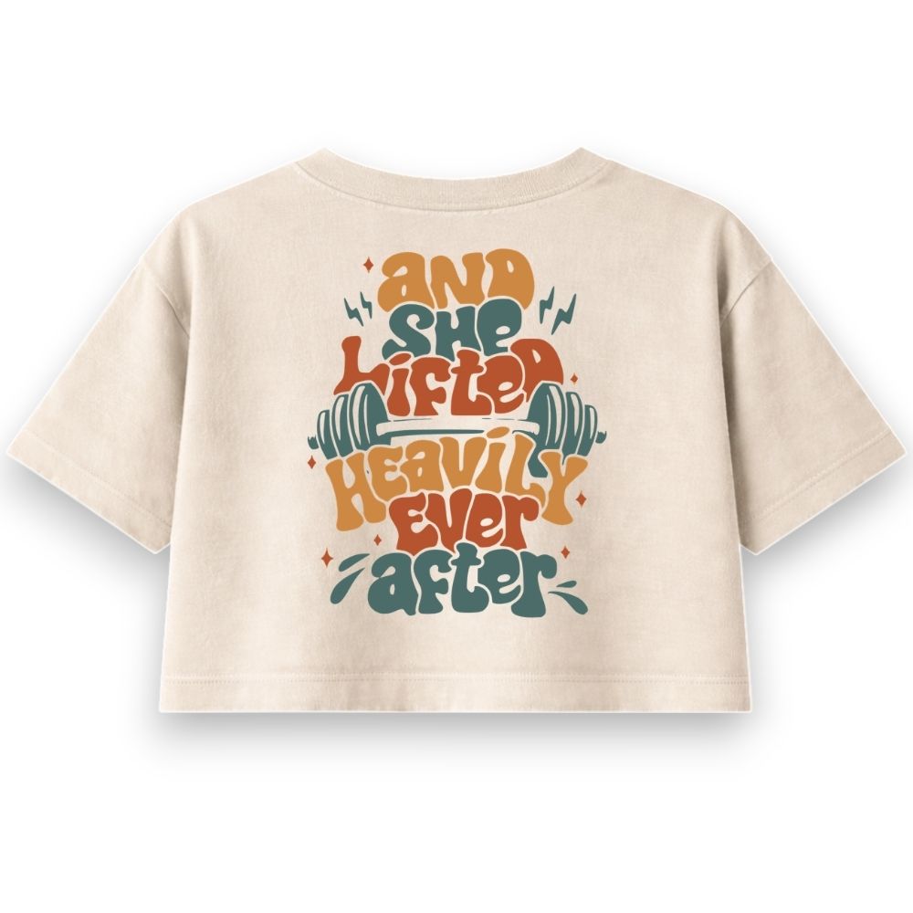 And She Lifted Heavily Ever After Oversize Crop Top