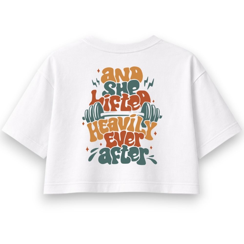 And She Lifted Heavily Ever After Oversize Crop Top