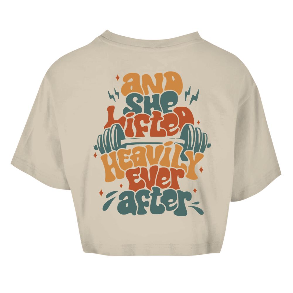 And She Lifted Heavily Ever After Oversize Crop Top