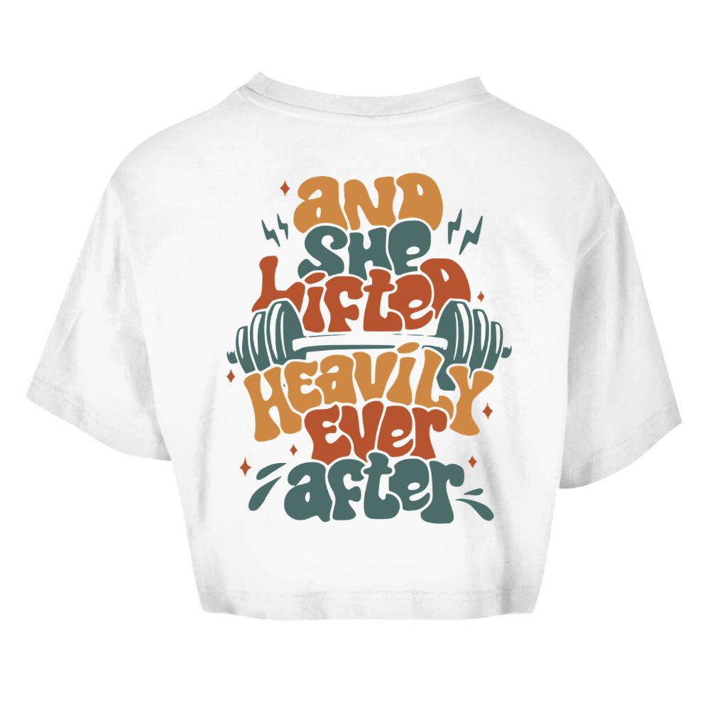 And She Lifted Heavily Ever After Oversize Crop Top