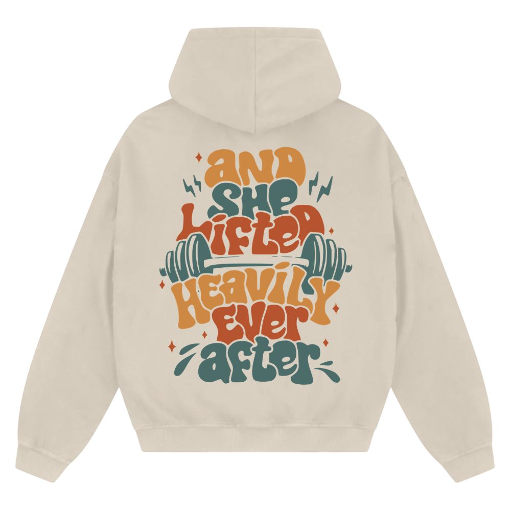 And She Lifted Heavily Ever After Oversize Zipper Hoodie
