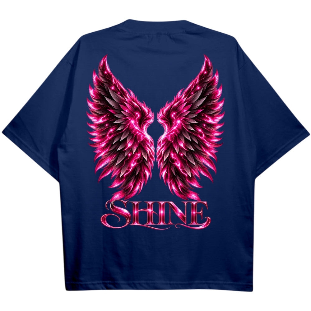 SHINE Oversize Shirt Navy Backprint