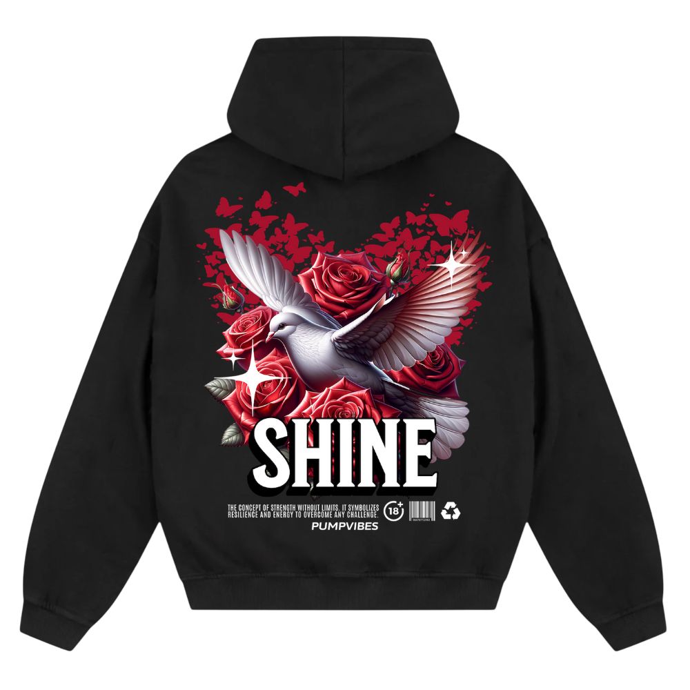 Shine Oversize Zipper Hoodie