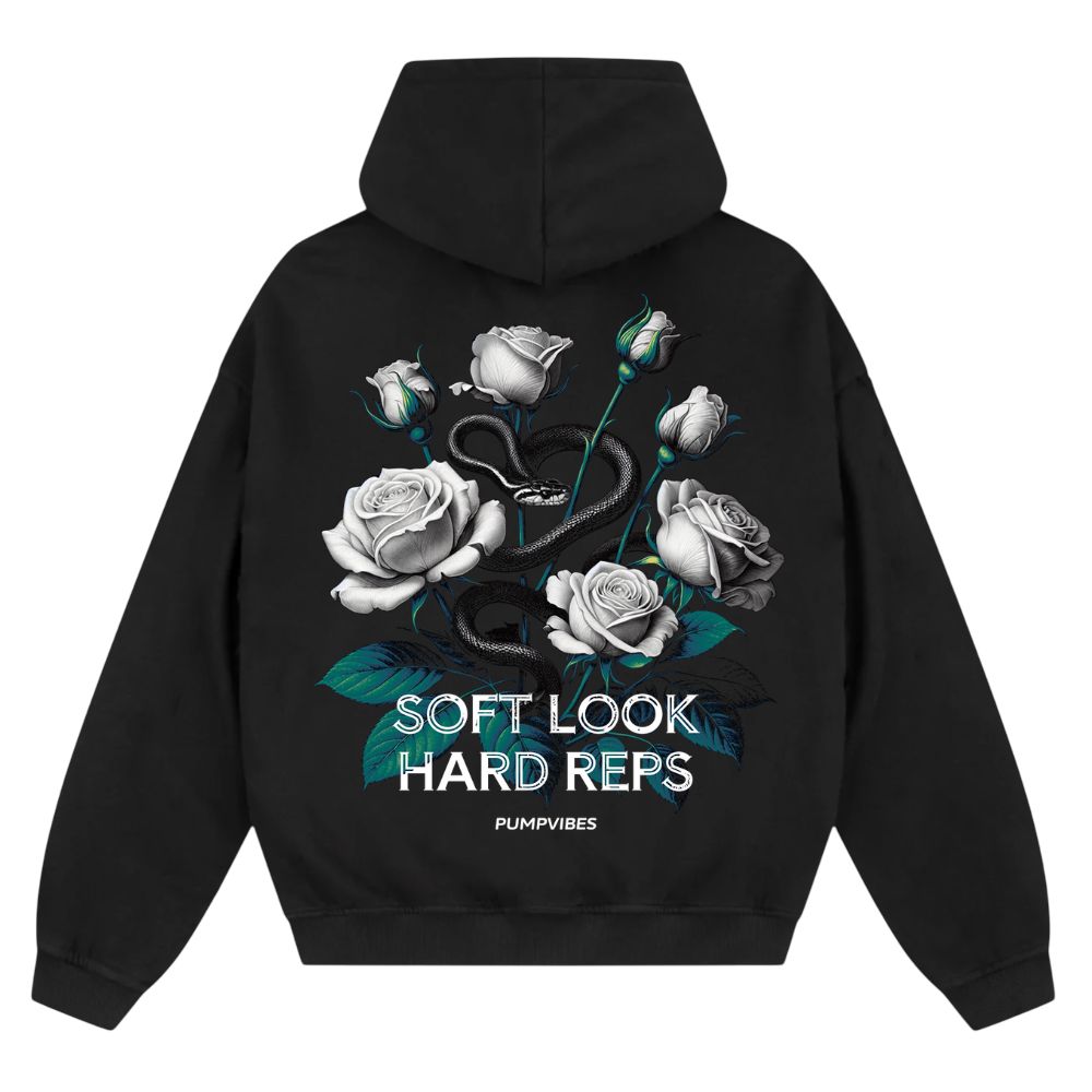 Soft Look Hard Reps Oversize Zipper Hoodie