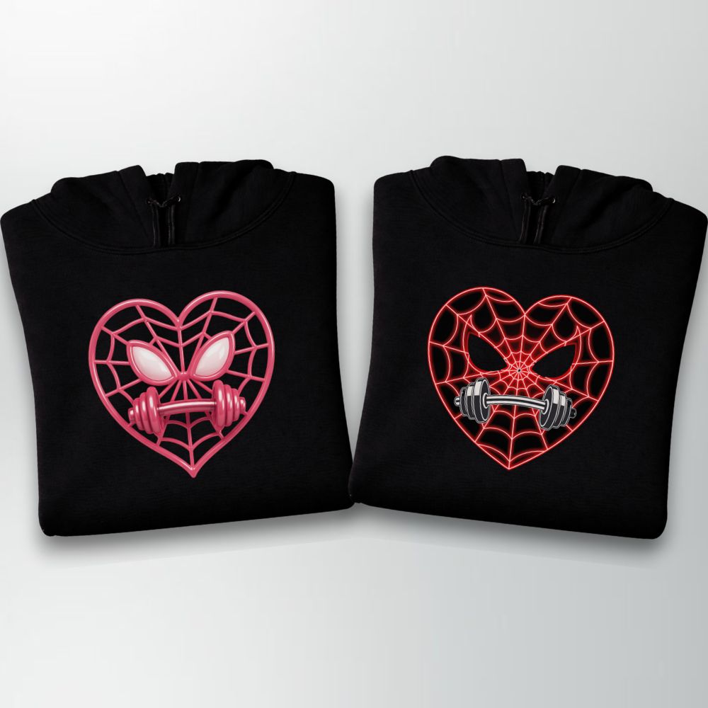 Spider Love Couple Oversize Hoodie