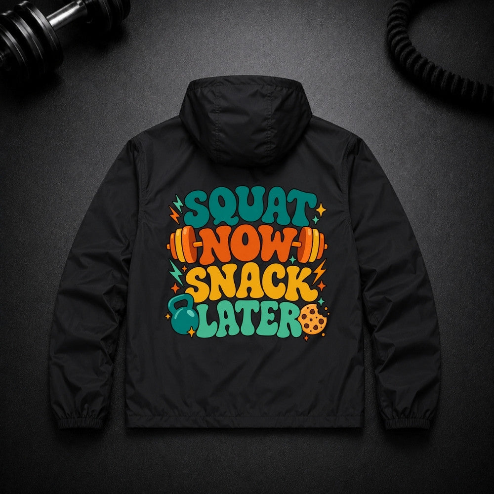 Squat Now Snack Later Performance Jacke Schwarz