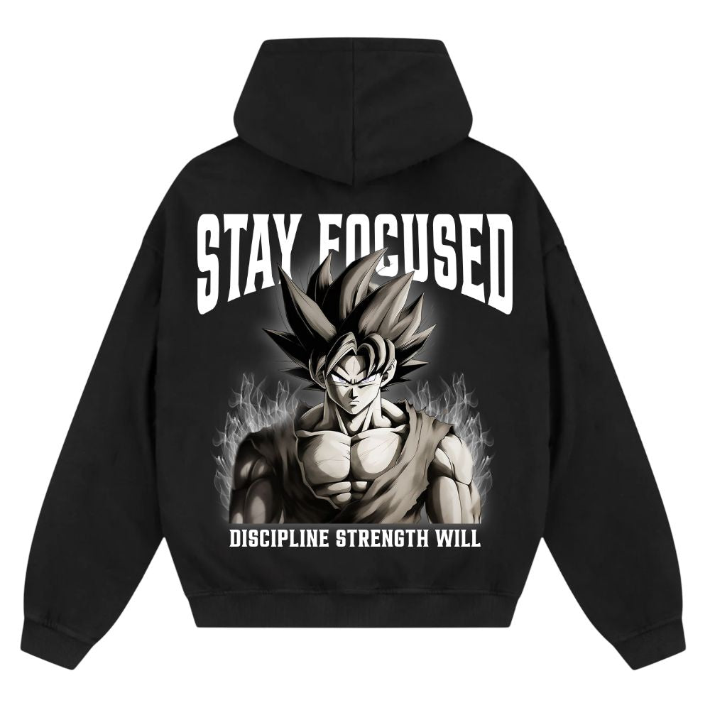 Stay Focused Oversize Zipper Hoodie