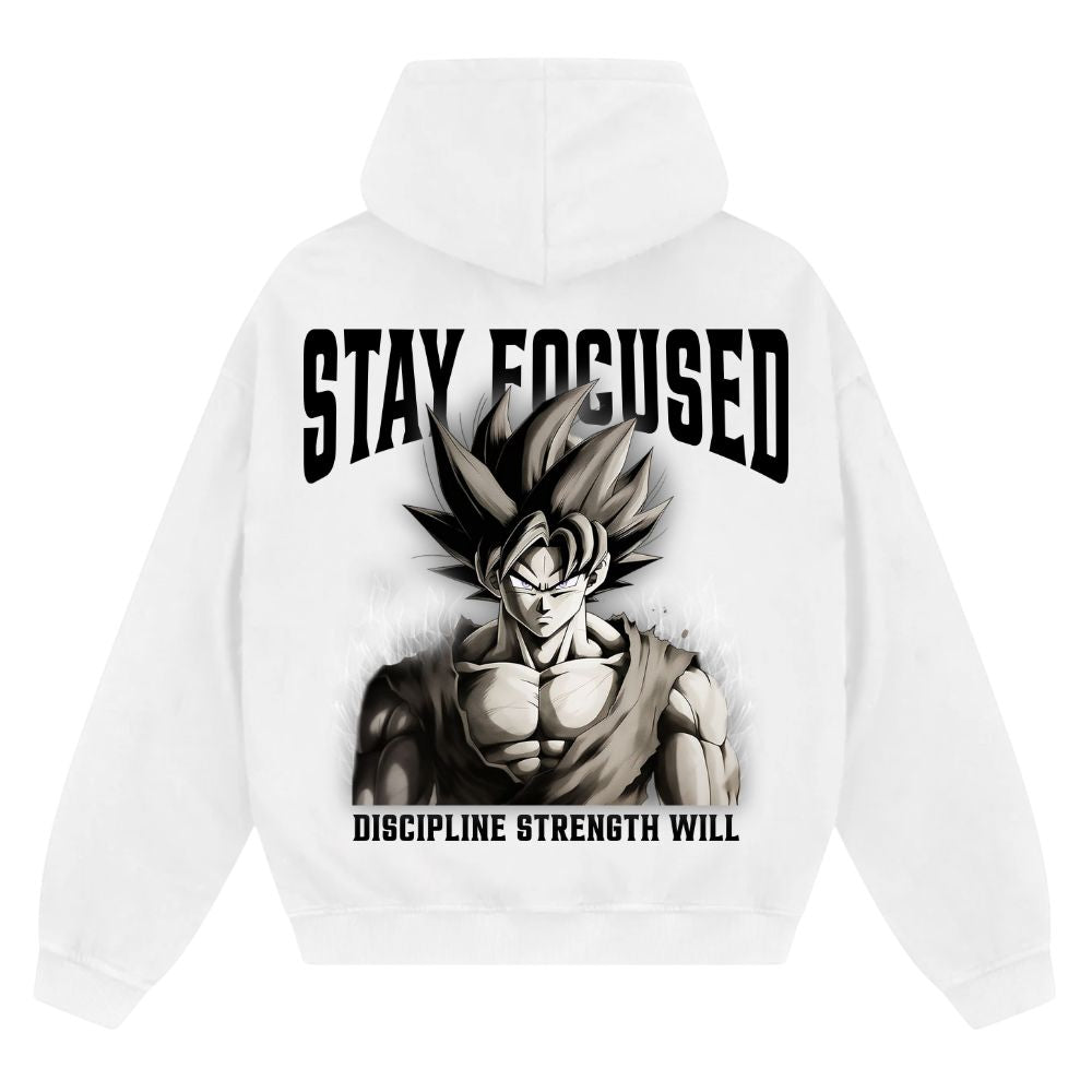 Stay Focused Oversize Zipper Hoodie