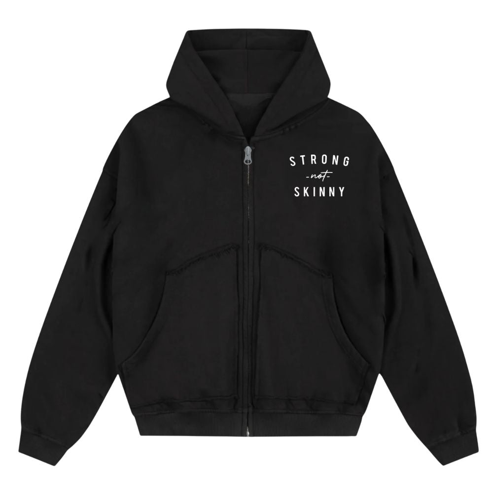 Strong Not Skinny Oversize Zipper Hoodie
